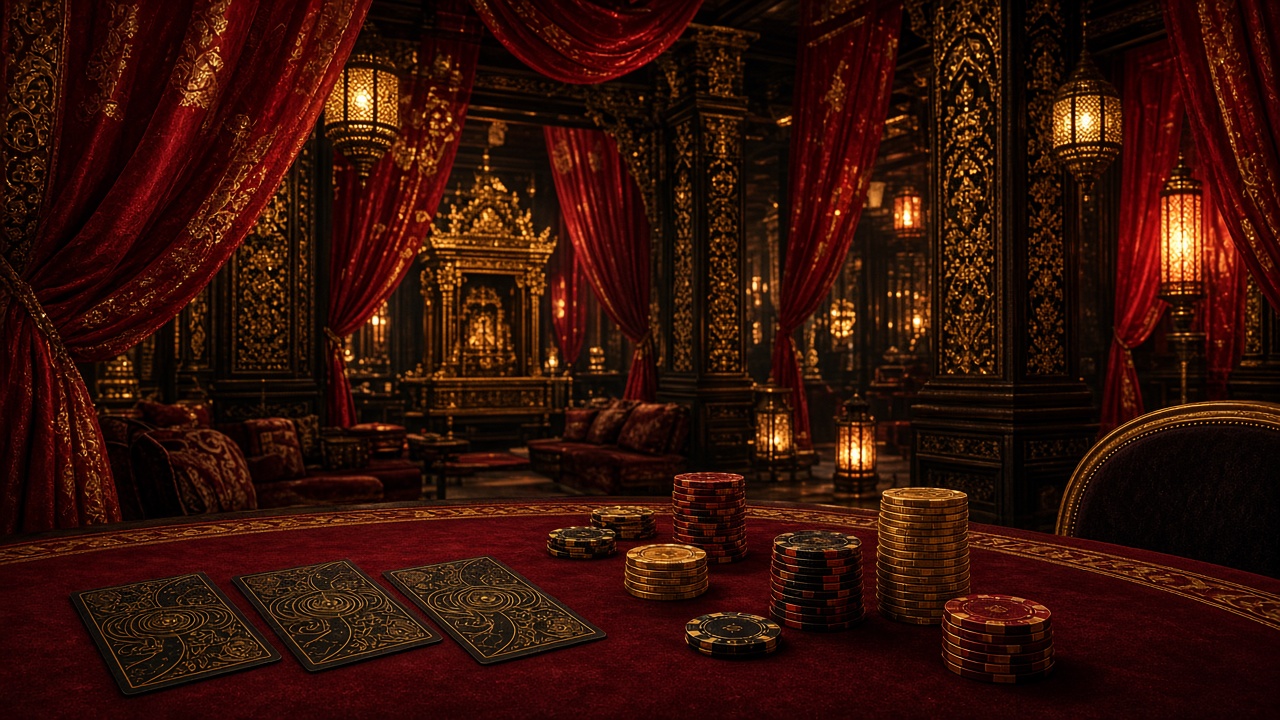 បរិយាកាសកាស៊ីណូអនឡាញ DV38 ពណ៌មាសនិងក្រហម